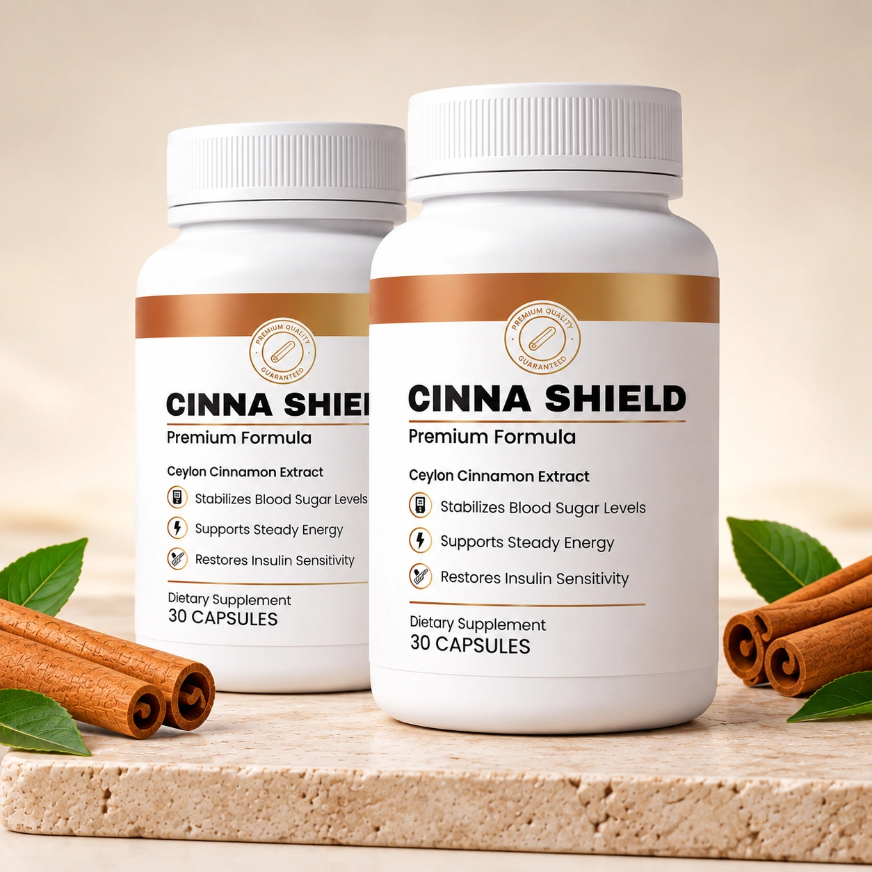 Cinna Shield supplement packaging